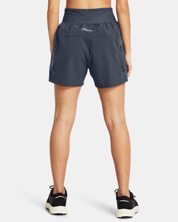 Women's UA Launch Trail Shorts in Gray image number 1